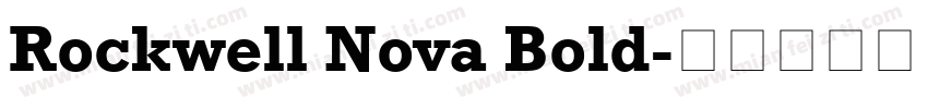Rockwell Nova Bold字体转换